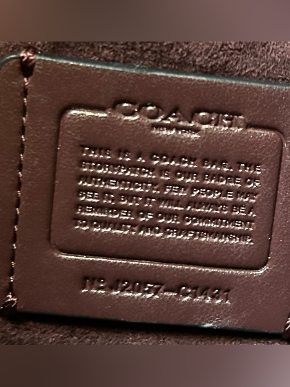 COACH Ellen Crossbody Nappa Leather w/ Linear Quilting - Picture 10 of 13